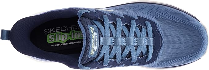Skechers Men's BOUNDER 2.0,BLU LIME SHOES