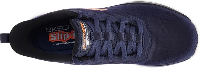 Skechers Men's BOUNDER 2.0,BLU LIME SHOES